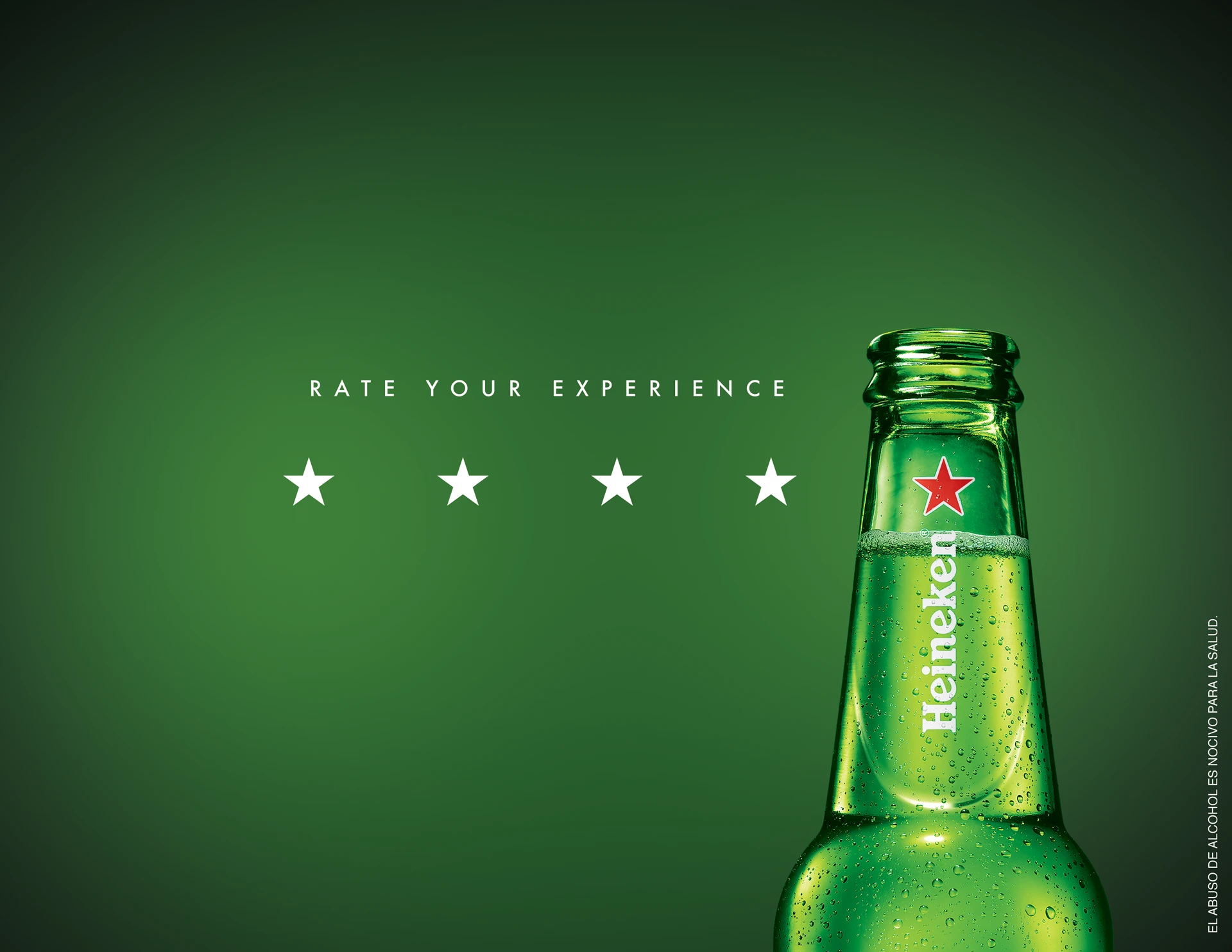 Heineken — Rate your experience, pieza ganadora de Oro en Young Lions Print 2017