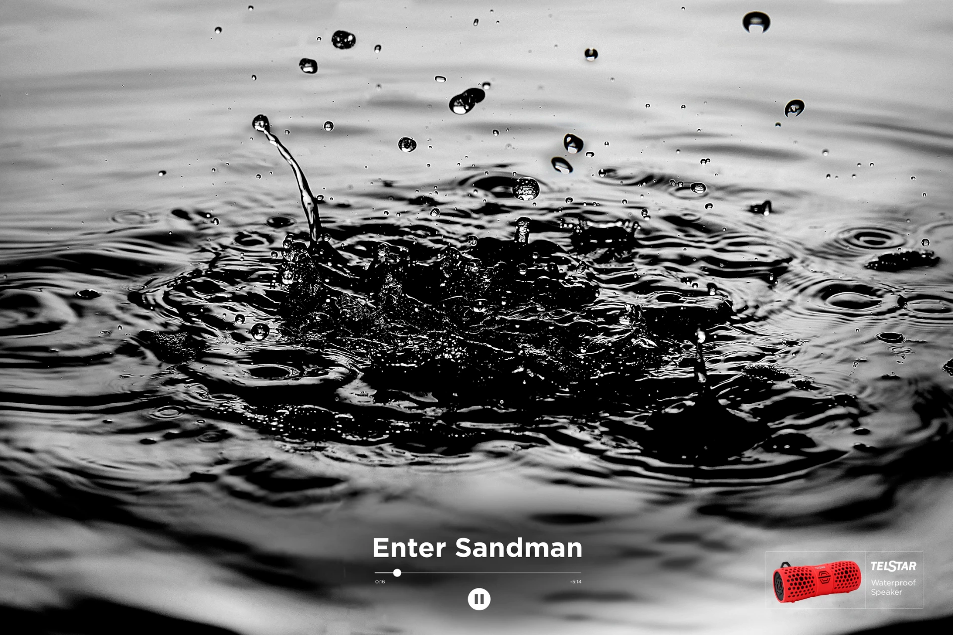 Telstar Waterproof hits — Enter Sandman